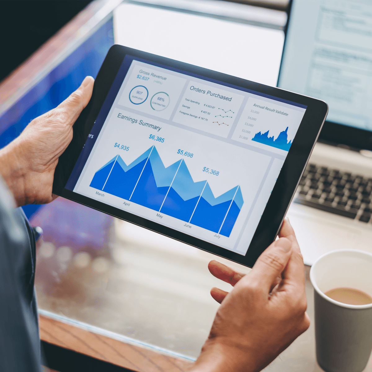 Analytics-Dashboard mit Geschäftskennzahlen